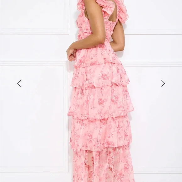 Hello Molly Pink Layered Maxi Dress - Picture 2 of 8